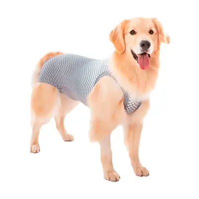 Roupa Cirúrgica Pet Med Ultra Light Regular Geo Cinza para Cães