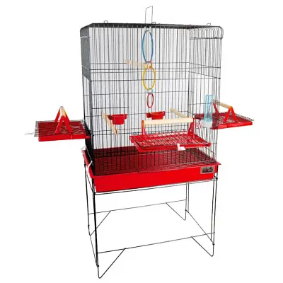 Viveiro Para Calopsita Confort Triplex Jel Plast Black Vermelho