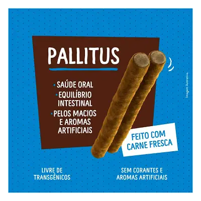 Snacks Quatree Cães Pallitus Carne E Batata Doce 500g