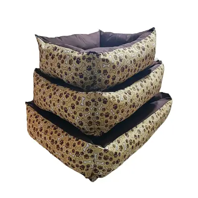 Cama para Cães e Gatos CamaPet Patinha Marrom Tamanho P