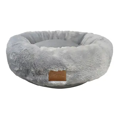 Cama para Cães e Gatos Nuvem Pelúcia Fabrica Pet Cinza M