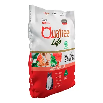 Ração Quatree Life Gatos Adultos Salmão e Arroz 3kg