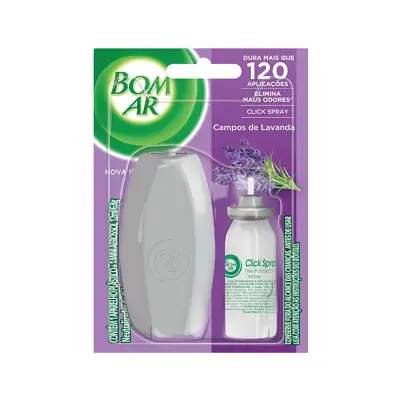 Aromatizador Bom Ar Click Spray Campos de Lavanda + Refil 12ml