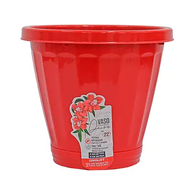 Vaso Uninjet com Prato Vermelho
