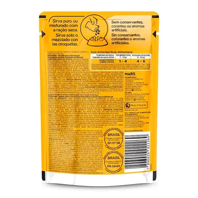 Ração Úmida Pedigree Cães Adultos Raças Pequenas Frango ao Molho Sachê 100g