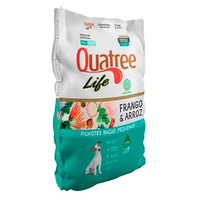 Ração Quatree Life Cães Filhotes Raças Pequenas Frango e Arroz 3kg