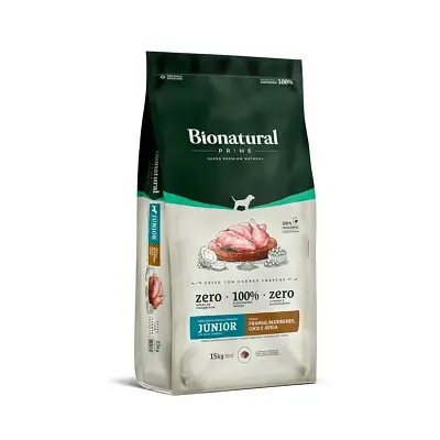 Ração Bionatural Prime Cães Raças Médias e Grandes Junior Frango 15Kg
