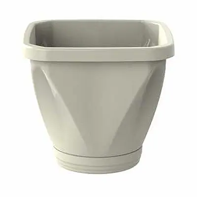Vaso Uninjet Quadrado com Prato Palha