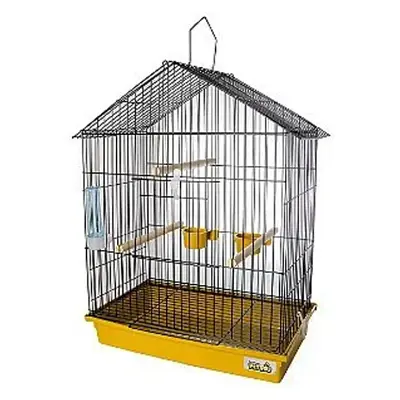 Gaiola Para Calopsita Teto Aramado Jel Plast Black/Amarelo