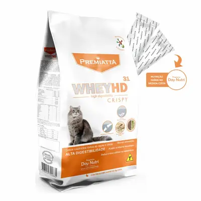 Ração Premiatta Gatos Wheyhd Crispy Castrado 1kg