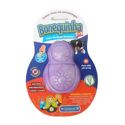 Brinquedo Cães Pet Games Bonequinha Lilás Tamanho P