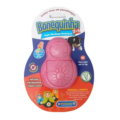 Brinquedo Cães Pet Games Bonequinha Rosa Tam.P