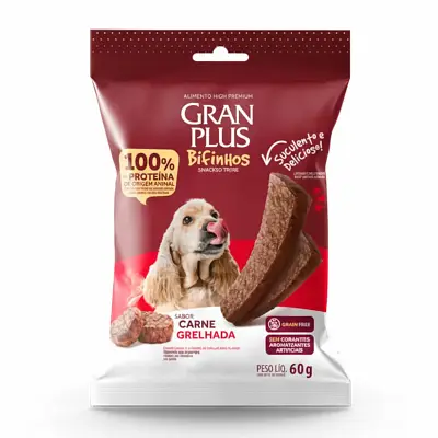Bifinho Cães Granplus Carne Grelhada 60g