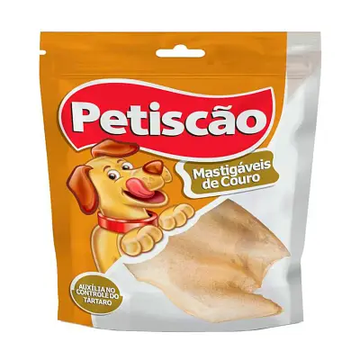 Petisco Cães Petiscão Orelha Bovina Natural