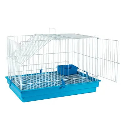Gaiola para Coelho e Porquinho Da Índia Azul Jel Plast