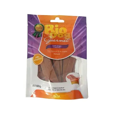 Petiscos Cães Gourmet Biodog Soft Strips Cordeiro 100g