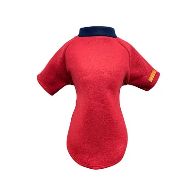 Blusa Fábrica Pet Com Manga Vermelha para Cães e Gatos
