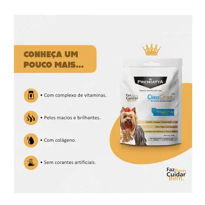 Biscoito Premiatta Cães Classicrock Pelo e Pele 250gr