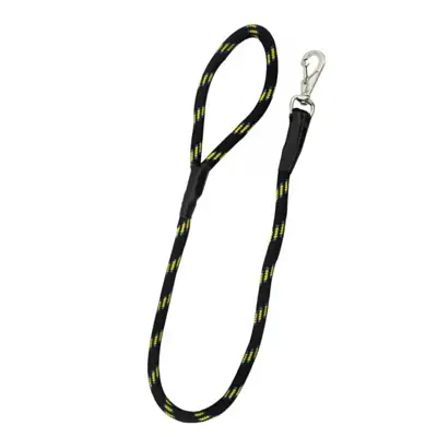 Guia Cães Sao Pet Redonda com Mosquetao Giratorio Preto 50X1,2cm