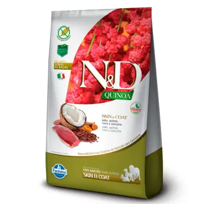 Ração N&D Quinoa Cães Adultos Skin Pato 800g