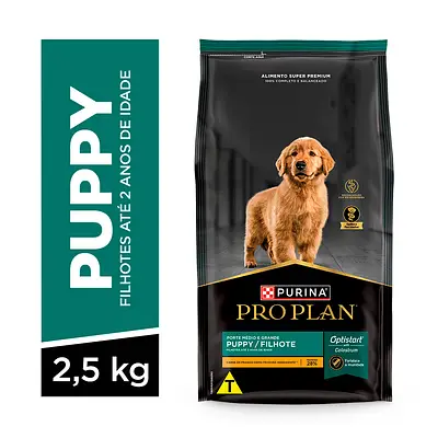 Racão Nestlé Purina Pro Plan para Cães Filhotes Porte Médio Sabor Frango