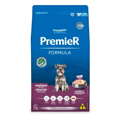 Ração Premier Fórmula Cães Adultos Raças Pequenas Frango e Mandioca 15kg