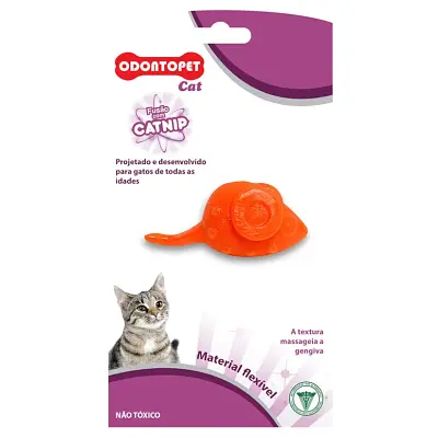 Brinquedo Cat Mouse Odontopet Laranja