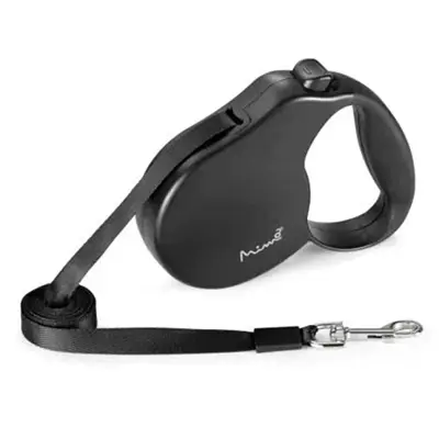 Guia Retrátil Cães Mimo Safe Walk Emborrachada Até 32kg Preto