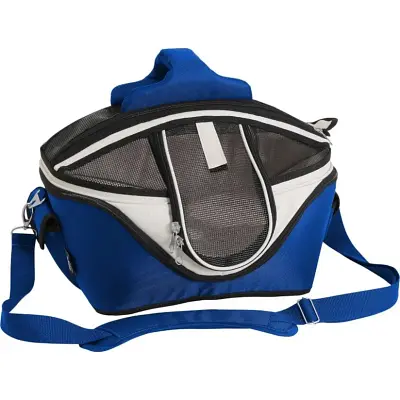 Bolsa de Transporte Saks Cães e Gatos 6 em 1 em Poliester Azul
