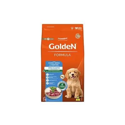 Ração Golden Fórmula para Cães Filhotes Sabor Carne e Arroz