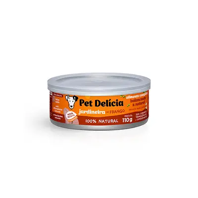 Ração Úmida Natural Pet Delícia Jardineira de Frango para Cães Adultos