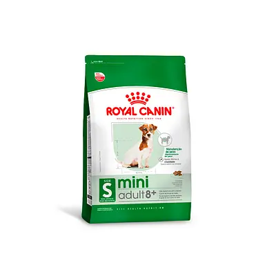 Ração Seca Royal Canin Mini Adult 8+ para Cães Adultos de Porte Pequeno com 8 Anos ou mais