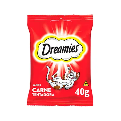 Petisco Dreamies Carne Tentadora Gatos Adultos - 40g