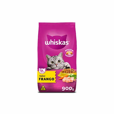 Ração Whiskas para Gatos Adultos Sabor Frango