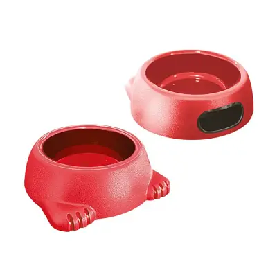 Comedouro Gatos Furacão Pet Plástico Glamour Vermelho 1000ml