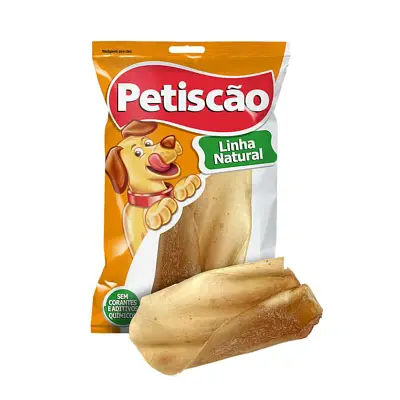 Petisco Cães Petiscão Orelha Bovina 5 Unidades