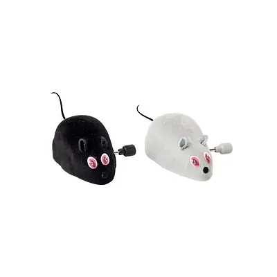 Brinquedo Chalesco Kit com 2 Ratinhos de Corda para Gatos