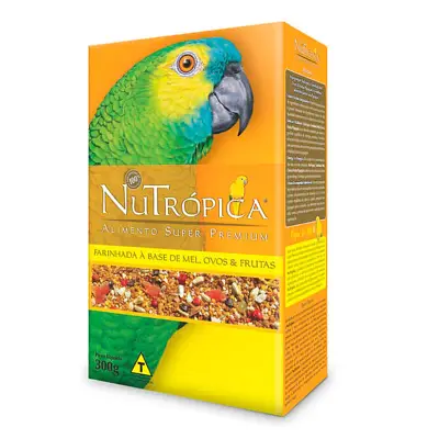 Alimento para Papagaio Farinha com Mel, Ovos e Frutas Nutrópica 300g