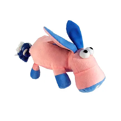 Brinquedo Chalesco Pelúcia Cachorro Luxo Rosa e Azul para Cães