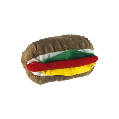Brinquedo Chalesco Pelúcia Hamburguer Colorido para Cães