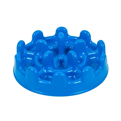 Comedouro Lento e Funcional Pet Games PetFit Azul para Cães e Gatos