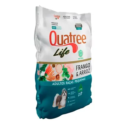 Ração Quatree Life Cães Adultos Raças Pequenas Frango e Arroz - 3kg