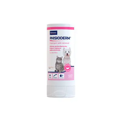 Shampoo Virbac Phisioderm Pele Sensível para Cães e Gatos