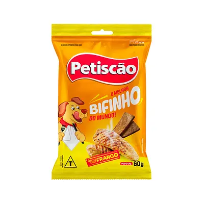 Snack Petisquinho Para Cães Bifinho Sabor Frango