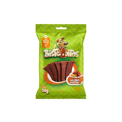 Snack Petitos Para Cães Bistequitos Sabor Galinha - 50g