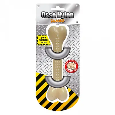 Brinquedo Jambo Mordedor Osso de Nylon Tuff para Cães