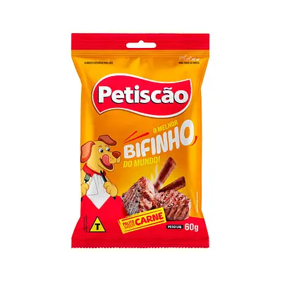 Snack Petiscão Bifinho Palito Carne para Cães - 60g