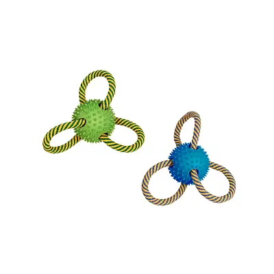 Brinquedo American Pets Bolinha Swift com Corda para Cães - Cores Sortidas