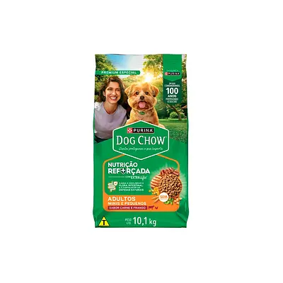 Ração Dog Chow para Cães Adultos de Raças Pequenas Sabor Carne, Frango e Arroz