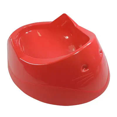 Comedouro para Gato Cara de Gato 200ml Vermelho - Furacão Pet